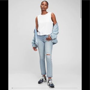 GAP NWT Tall High Rise Vintage Slim‎ Jeans with Washwell